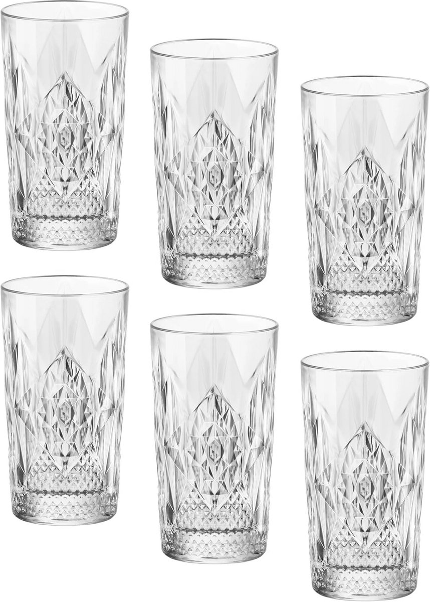 Stone longdrinkglas 690 ml glas transparant 6 stuks