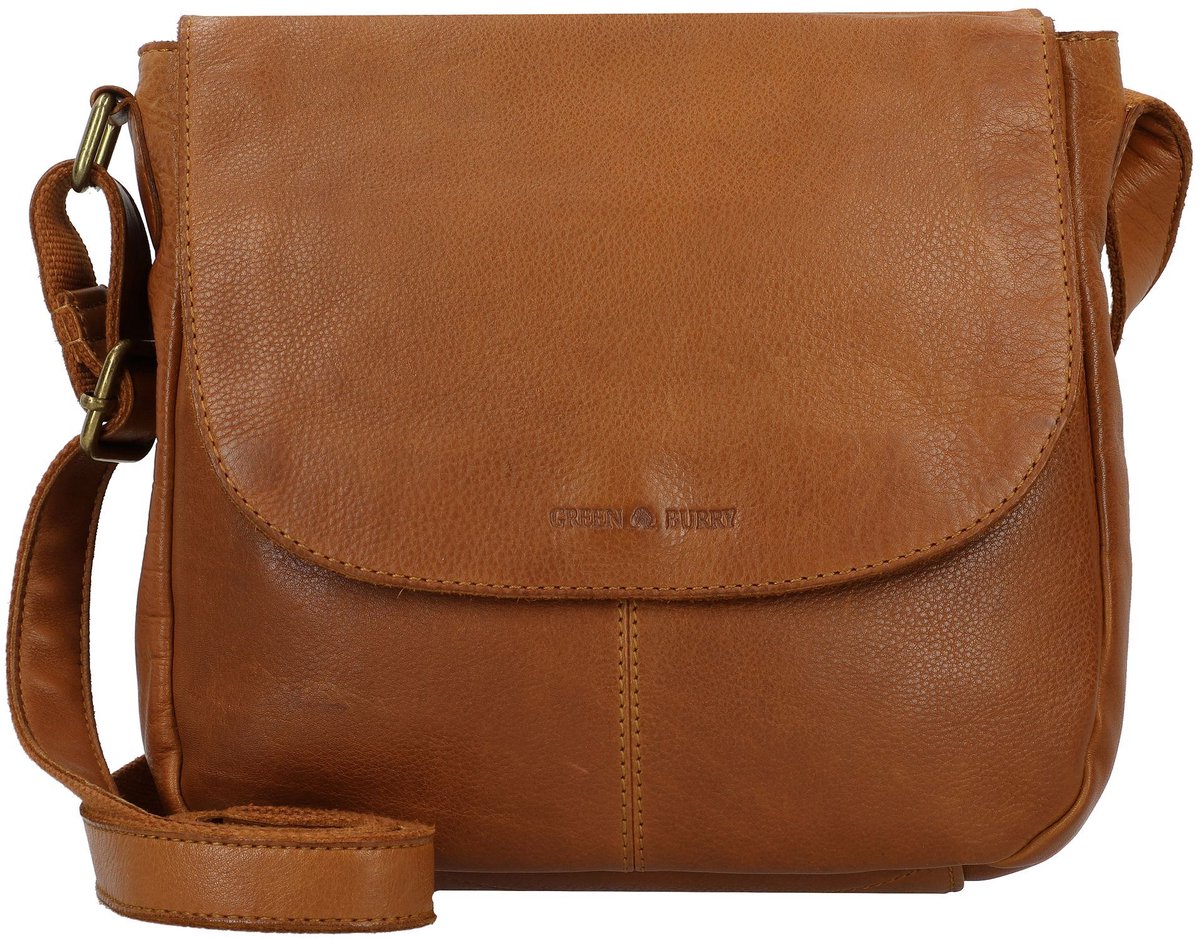 GREENBURRY Leren schoudertas Colombiana Shoulderbag Nougat bruine