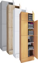 VCM XXL Houten Schoenenkast Garderobe Schoenen Hal Kast Lona 5f Een Lade XXL Houten Schoenenkast Garderobe Schoenen Hal Kast Lona 5f Een Lade