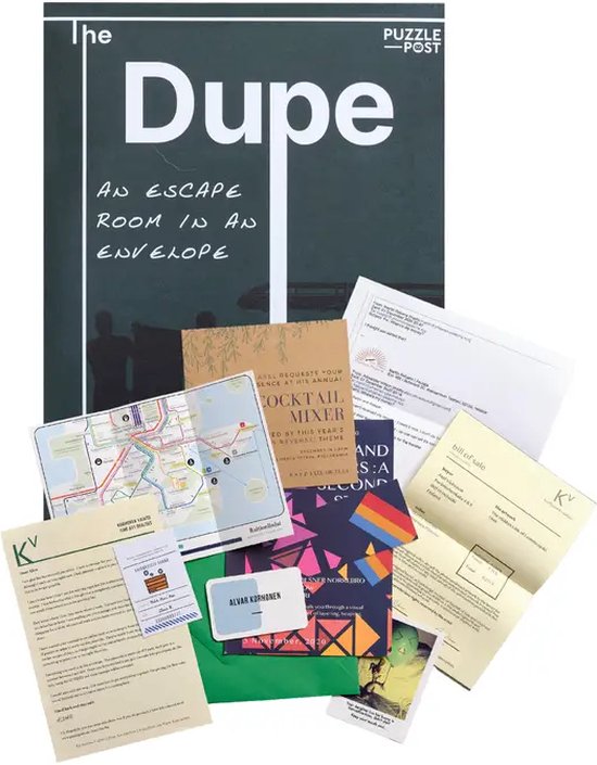 Afbeelding van het spel Puzzle Post - The Dupe - Een escape room in een envelop - Escape room voor thuis