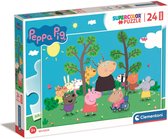 Clementoni - Puzzle 24 pièces Maxi Peppa Pig, Puzzles pour enfants, 3-5 ans, 24237