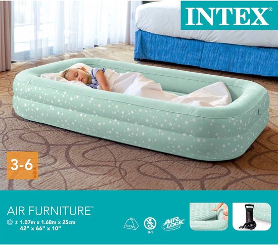 Matelas gonflable pour enfant 1 place - Intex - Vert menthe