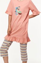 Woody - Meisjes/Dames Pyjama Schildpad - Koraal - 4 jaar