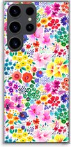 Case Company® - Coque Samsung Galaxy S23 Ultra - Petites Fleurs - Coque Souple pour Téléphone - Protection sur tous les côtés et bord de l'écran