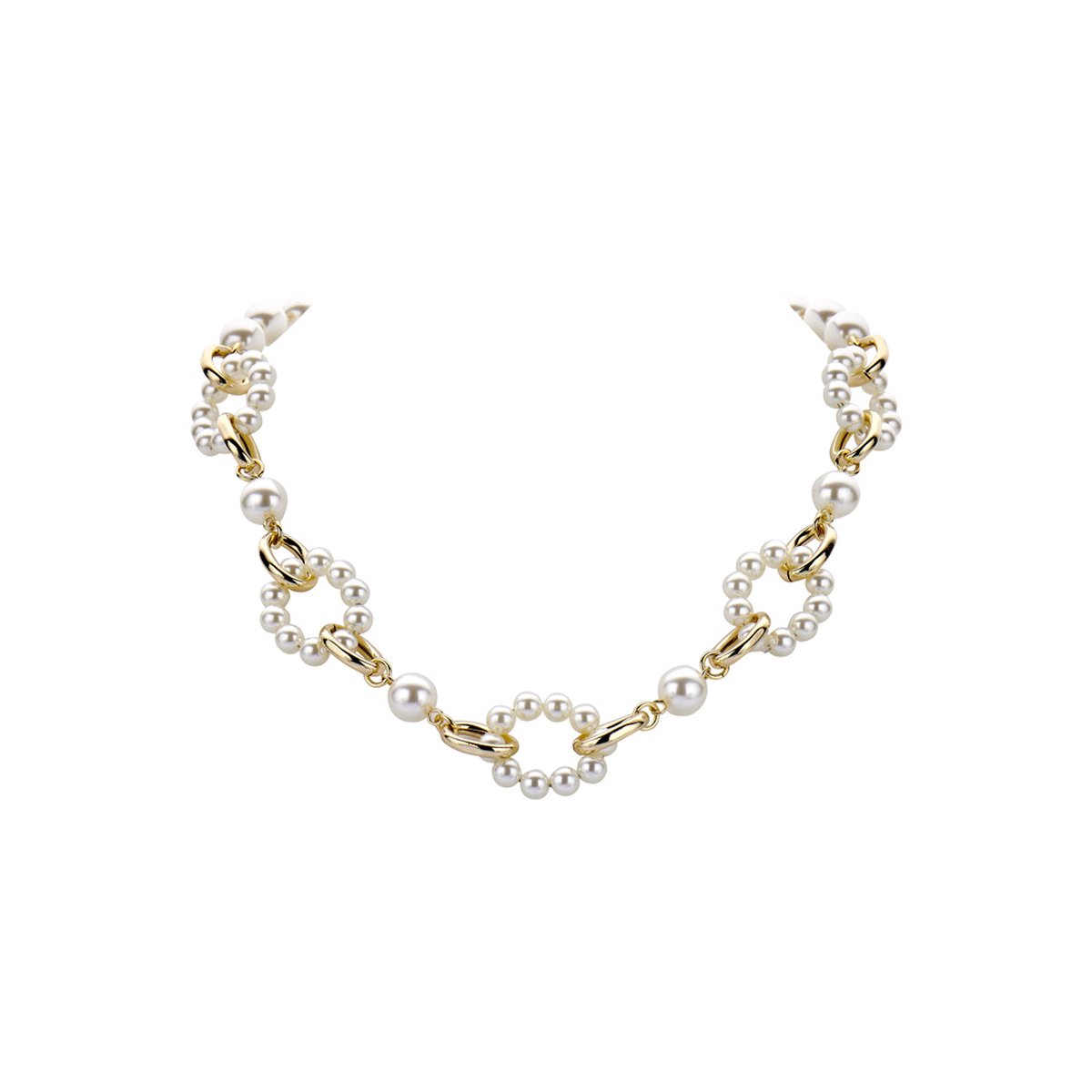 Les Cordes - Halsketting - Collier - DATA - Wit - Metaal - Sieraad Dames - Juwelen