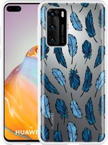 Huawei P40 Hoesje Feathers Designed by Cazy