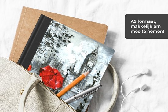 Carnet - Cahier d'écriture - Peinture - Parapluie - Peinture à l'huile - Carnet - Format A5 - Bloc-notes