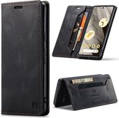 CaseMe - Telefoonhoesje geschikt voor Google Pixel 7 Pro - Wallet Book Case - Met Magnetische Sluiting - Zwart