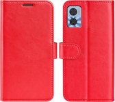 Motorola Moto E22 - E22i Hoesje - MobyDefend Wallet Book Case (Sluiting Achterkant) - Rood - GSM Hoesje - Telefoonhoesje Geschikt Voor Motorola Moto E22 - E22i