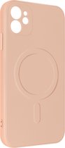 Hoesje Magsafe Geschikt voor Apple iPhone 12 Mini Siliconen binnenkant Soft-touch roze