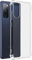 Geschikt voor Samsung Galaxy S20 FE Siliconengel Hoesje Versterkte Hoeken Transparant