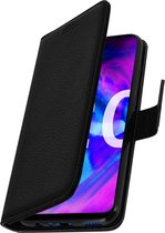 Cover Geschikt voor Honor 20 Lite/Honor 20e Flip Wallet Stand Video zwarte