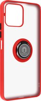 Geschikt voor Honor X8 Bi-materiaal Case Ring Video-Ondersteuning rood