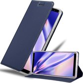 Cadorabo Hoesje geschikt voor Samsung Galaxy NOTE 8 in CLASSY DONKER BLAUW - Beschermhoes met magnetische sluiting, standfunctie en kaartvakje Book Case Cover Etui