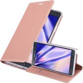 Cadorabo Hoesje geschikt voor Samsung Galaxy NOTE 4 in CLASSY ROSE GOUD - Beschermhoes met magnetische sluiting, standfunctie en kaartvakje Book Case Cover Etui