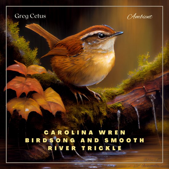 Carolina Wren Birdsong and Smooth River Trickle - cover