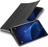 Cadorabo Tablet Hoesje geschikt voor Samsung Galaxy Tab A 2016 (10.1 inch) in SATIJN ZWART - Ultra dun beschermend geval met automatische Wake Up en Stand functie Book Case Cover Etui