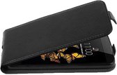 Cadorabo Hoesje geschikt voor LG K8 2016 in ZWARTE OXIDE - Beschermhoes in flip-design Case Cover van getextureerd imitatieleer