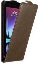 Cadorabo Hoesje geschikt voor LG K4 2017 in KOFFIE BRUIN - Beschermhoes in flip design Case Cover met magnetische sluiting