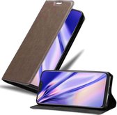 Cadorabo Hoesje geschikt voor Asus ZenFone 5Z in KOFFIE BRUIN - Beschermhoes met magnetische sluiting, standfunctie en kaartvakje Book Case Cover Etui