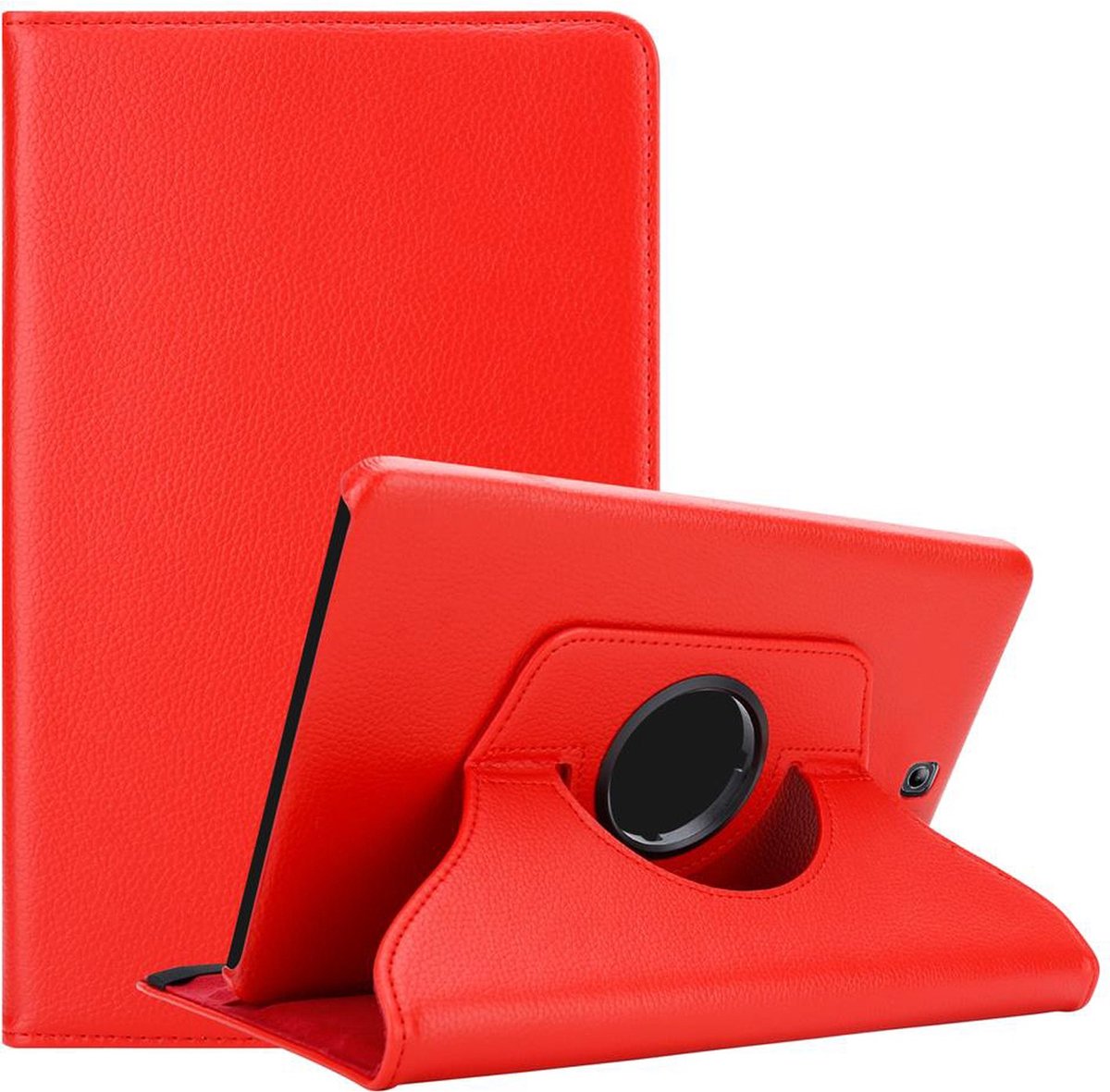 Cadorabo Tablet Hoesje voor Samsung Galaxy Tab S2 (8 inch) in KLAPROOS ROOD - Beschermhoes ZONDER auto Wake Up, met stand functie en elastische band sluiting Book Case Cover Etui
