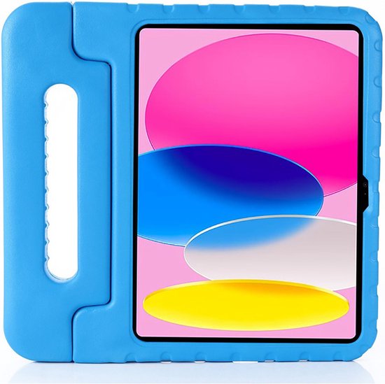 CaseBoutique Étui pour tablette Kinder adapté à iPad 10.9 (10e génération) - Blauw - Mousse EVA