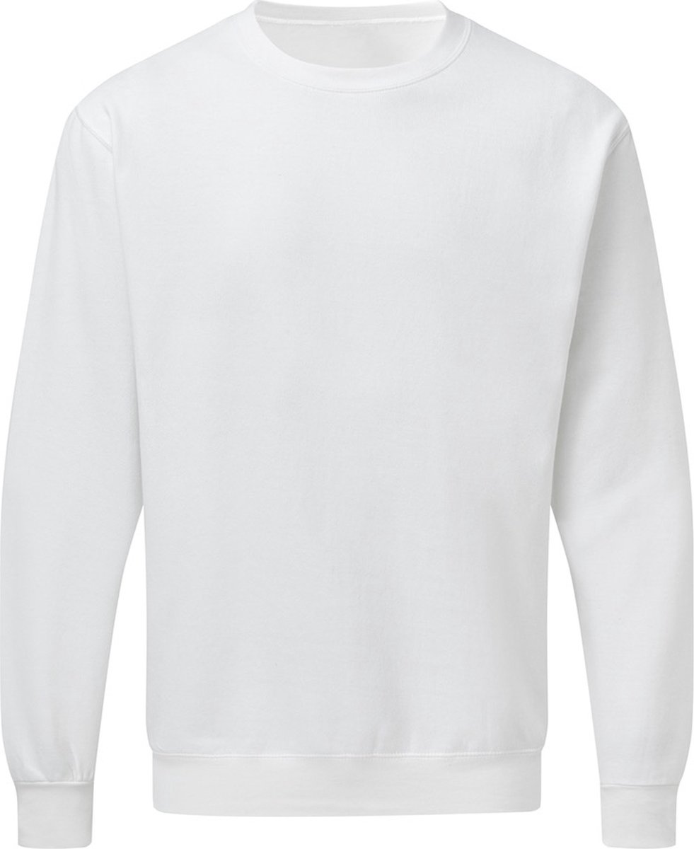 Witte heren sweater Crew Neck merk SG maat XXL