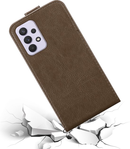 Coque Cadorabo pour Samsung Galaxy A33 5G en COFFEE BROWN - Coque de protection au design rabattable avec fermeture magnétique