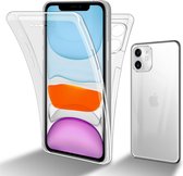 Cadorabo Hoesje voor Apple iPhone 11 in TRANSPARANT - 360° Full Body Case Cover Beschermhoes Voor- en achterbescherming, all-round bescherming met displaybescherming