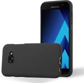 Cadorabo Hoesje geschikt voor Samsung Galaxy A3 2017 in FROST ZWART - Beschermhoes gemaakt van flexibel TPU silicone Case Cover