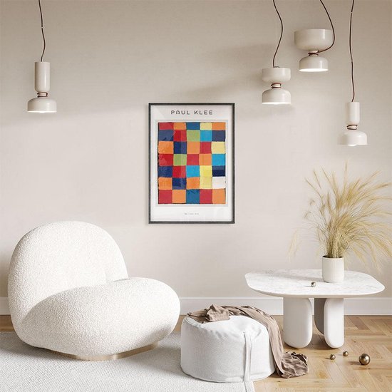 Walljar - Paul Klee - QU 1 color chart - Muurdecoratie - Canvas schilderij
