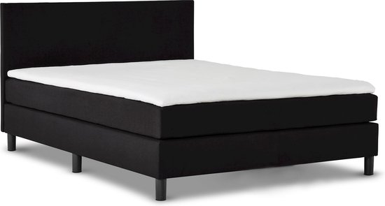 Beter Bed Basic Box Owen vlak met gestoffeerd matras - 120 x 200 cm - zwart
