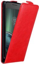 Cadorabo Hoesje voor Motorola MOTO G4 PLAY in APPEL ROOD - Beschermhoes in flip design Case Cover met magnetische sluiting