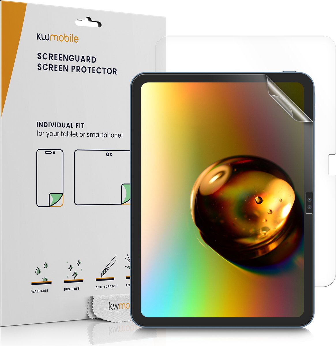 kwmobile 2x beschermfolie voor Apple iPad (2022) - Transparante screenprotector voor tablet