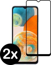 Smartphonica Samsung Galaxy A23 5G full cover tempered glass screenprotector van gehard glas met afgeronde hoeken - 2 stuks geschikt voor Samsung Galaxy A23 5G
