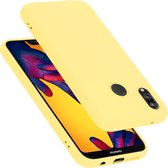 Cadorabo Hoesje geschikt voor Huawei P20 LITE 2018 / NOVA 3E in LIQUID GEEL - Beschermhoes gemaakt van flexibel TPU silicone Case Cover