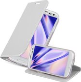 Cadorabo Hoesje geschikt voor Samsung Galaxy S3 / S3 NEO in CLASSY ZILVER - Beschermhoes met magnetische sluiting, standfunctie en kaartvakje Book Case Cover Etui