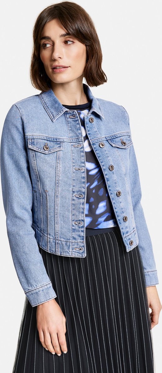 GERRY WEBER Dames Denim jack blue denim mit use-40