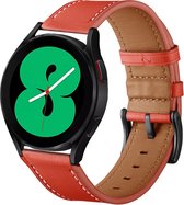 By Qubix - 20mm - Garmin Vivomove 3 - HR - Luxe - Sport - Style - Trend - lederen bandje - Rood - Garmin bandje