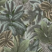 EXOTISCHE BLADEREN BEHANG | Botanisch - groen grijs beige - A.S. Création Metropolitan Stories 3