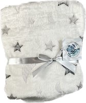 OZKids - Couverture bébé avec étoiles - Wit - Polyester