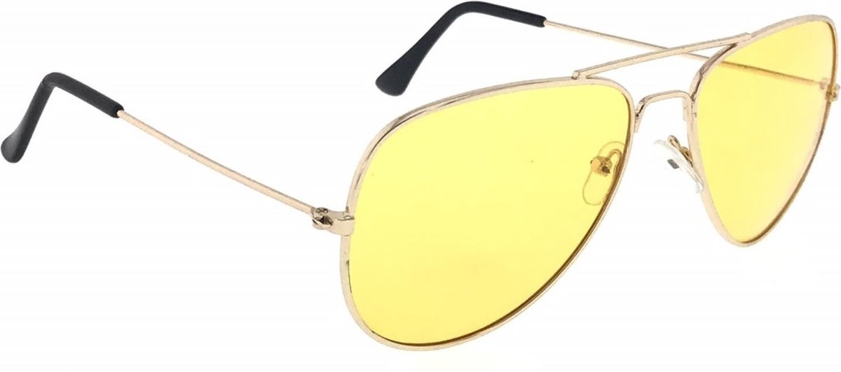 Benson Nachtzicht Bril Pilotenbril - Geel