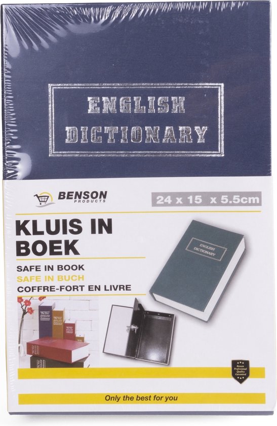 Benson Boekenkluis - Discrete opslag - Inclusief 2 sleutels - 240 x 150 x 55 mm