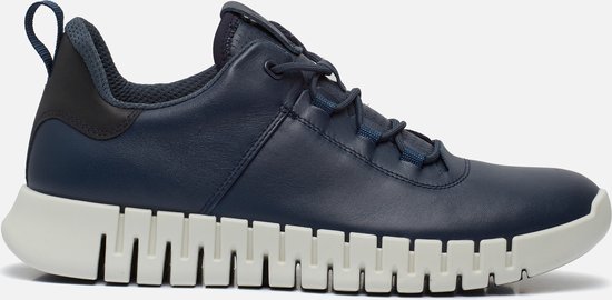 Ecco Gruuv M Sneakers blauw Leer - Heren - Maat 40 | bol.com