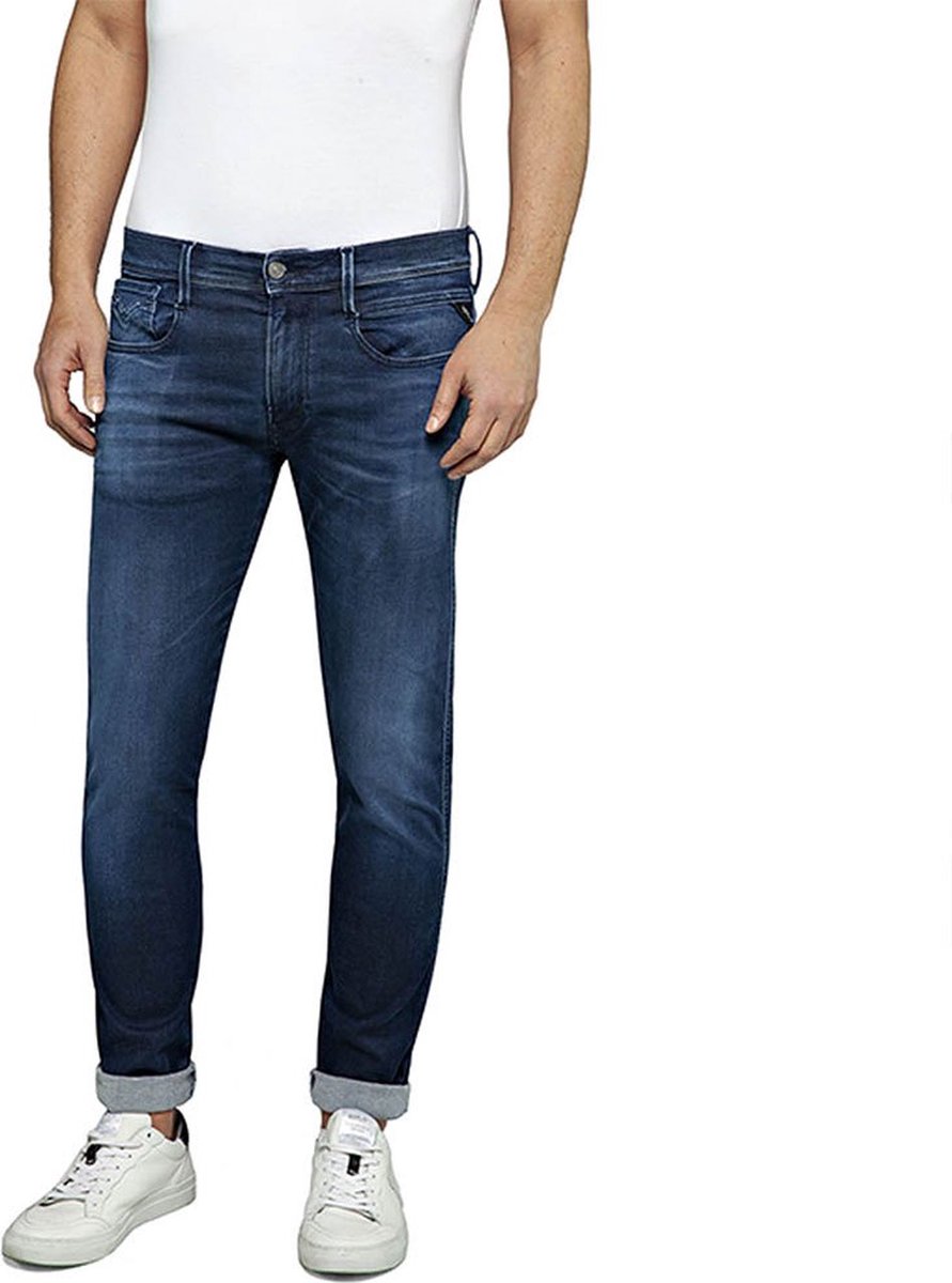 Replay Heren Jeans Broeken ANBASS slim Fit Blauw 31W / 30L Volwassenen