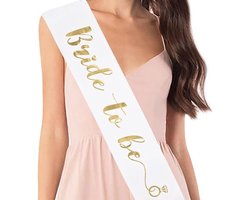 Bride to be Sjerp | Sjerp voor Vrijgezellenfeest| Sjerp | Bruid | Bruiloft | Versiering Cadeau | Vrijgezellenfeest bride to be | 80 cm