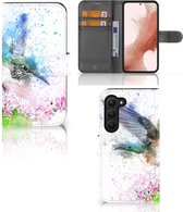 Wallet Book Case Geschikt voor Samsung Galaxy S23 Hoesje Vogel