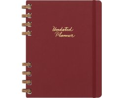 Moleskine Ongedateerde Spiral Planner - XL - Kers