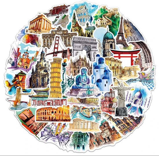 Wereldwonder Stickers 50 Stuks Bullet Journal Laptop Stickers