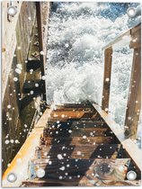 WallClassics - Poster de jardin - Woeste Zee - 30x40 cm Photo sur poster de jardin (décoration murale pour extérieur et intérieur)